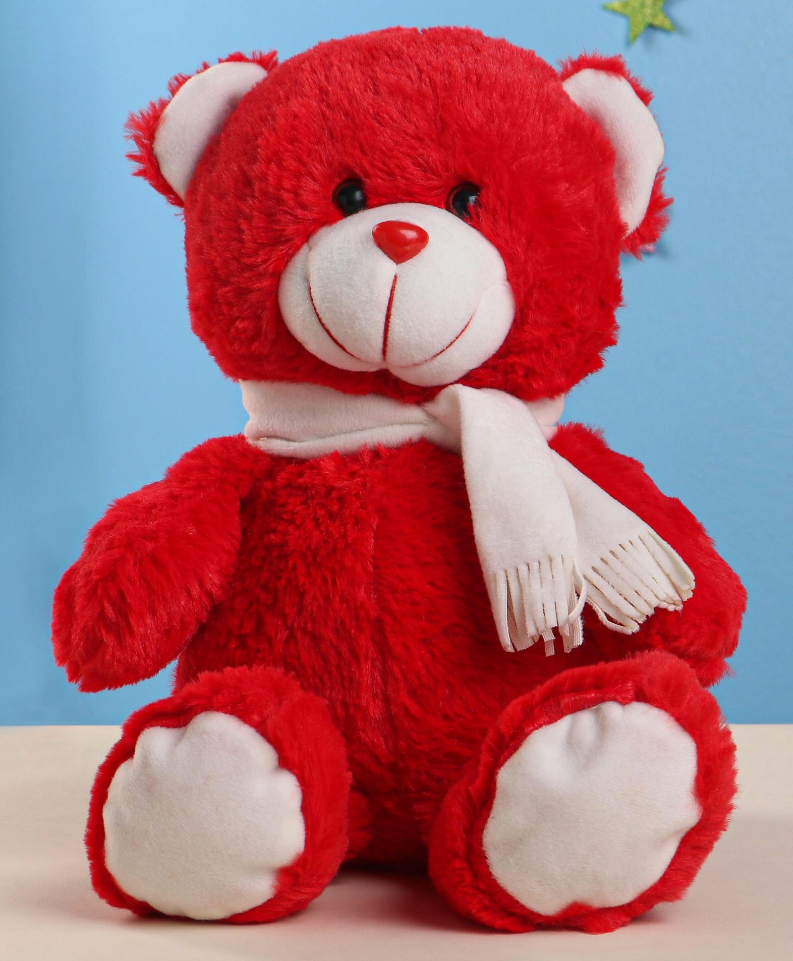 PLAY TOONS Super Soft and Fluffy Teddy Red - Height 40 cm-picture-12