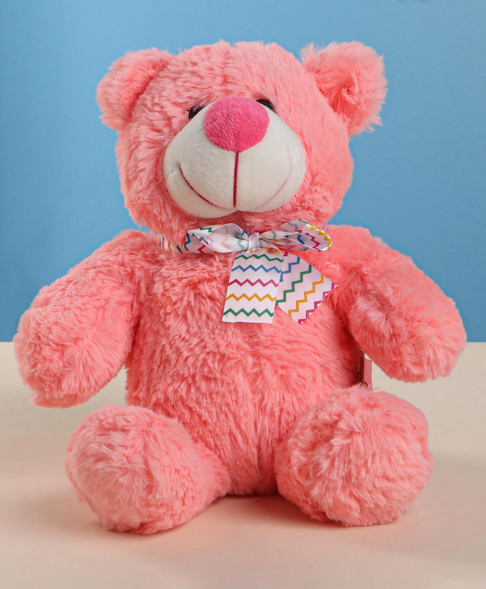 PLAY TOONS Super Soft and Fluffy Teddy Bear Peach - Height 29 cm-picture-17