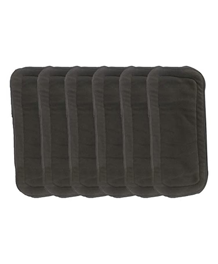 Chinmay Kids Baby Insert Pads Reusable Soft 5 Layers Inserts For Baby Cloth Diaper High Absorbing Washable Liners Set Of 6 - Black-image-24