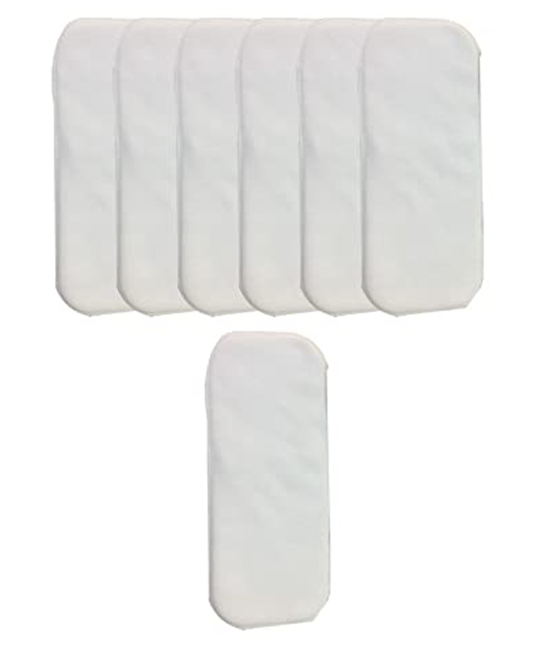 Chinmay Kids Baby Insert Pads Reusable Soft 5 Layers Inserts For Baby Cloth Diaper High Absorbing Washable Liners Set Of 7 - White-image-21