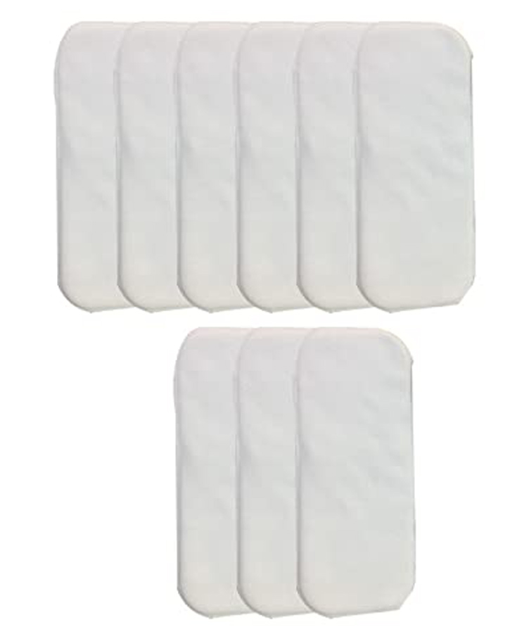 Chinmay Kids Baby Insert Pads Reusable Soft 5 Layers Inserts For Baby Cloth Diaper High Absorbing Washable Liners Set Of 9 - White-image-22