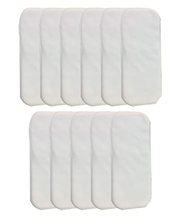 Chinmay Kids Baby Insert Pads Reusable Soft 5 Layers Inserts For Baby Cloth Diaper High Absorbing Washable Liners Set Of 11 - White-image-17