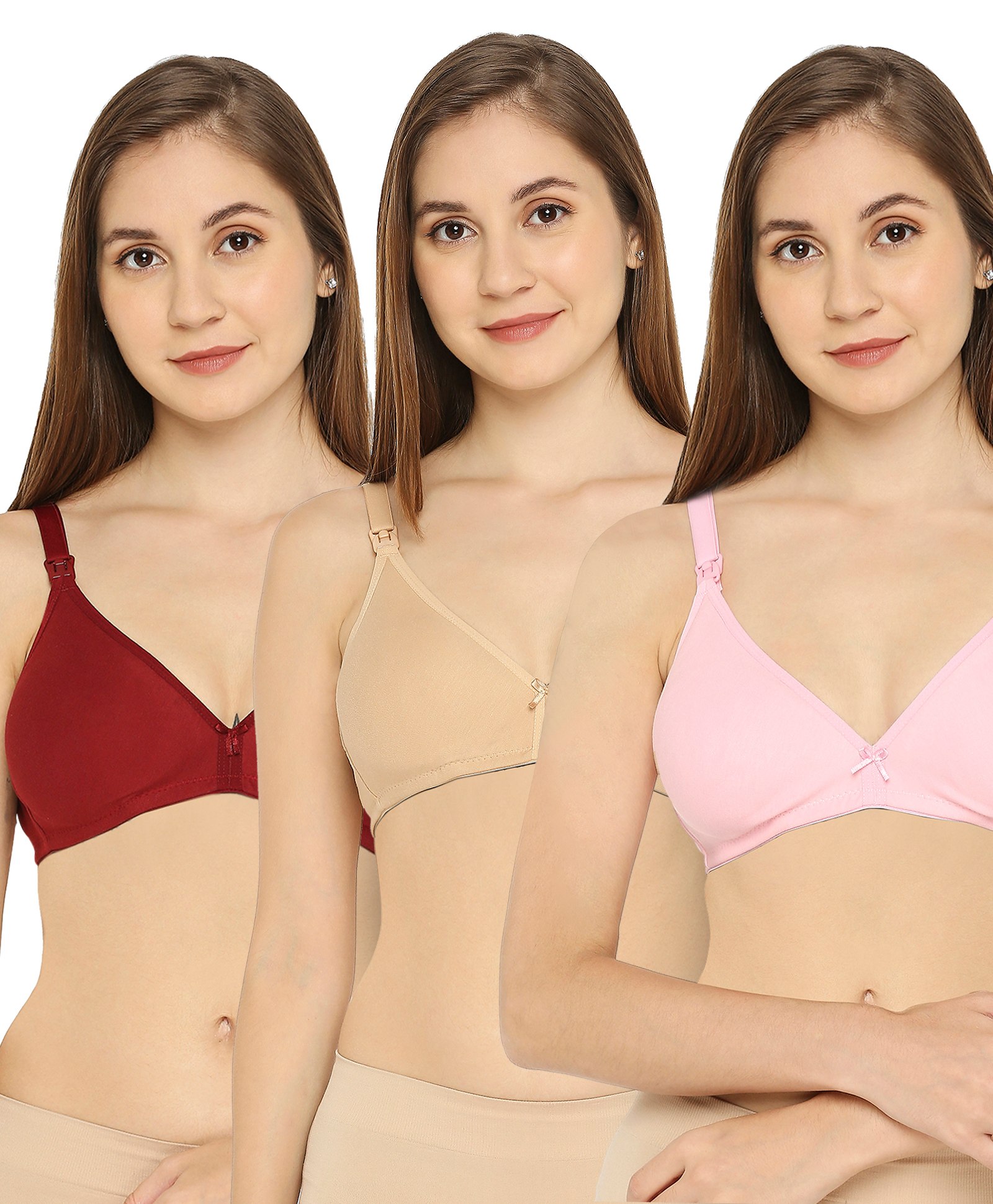 Bella Mama Cotton Blend Non Padded Nursing Bra (Colour May Vary)-picture-23