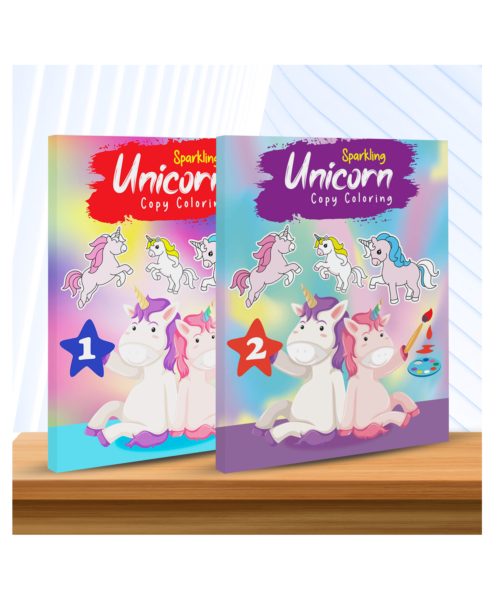 bookford publications Sparkling Unicorn Copy Coloring Books Set of 2 - English-picture-11