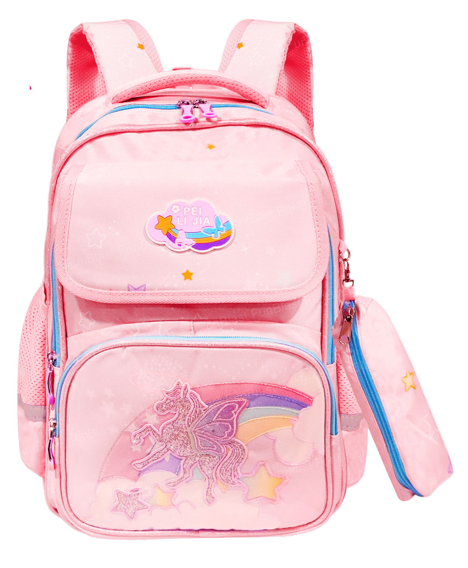 FunBlast Unicorn School Bag Peach - 16 Inches-image-24