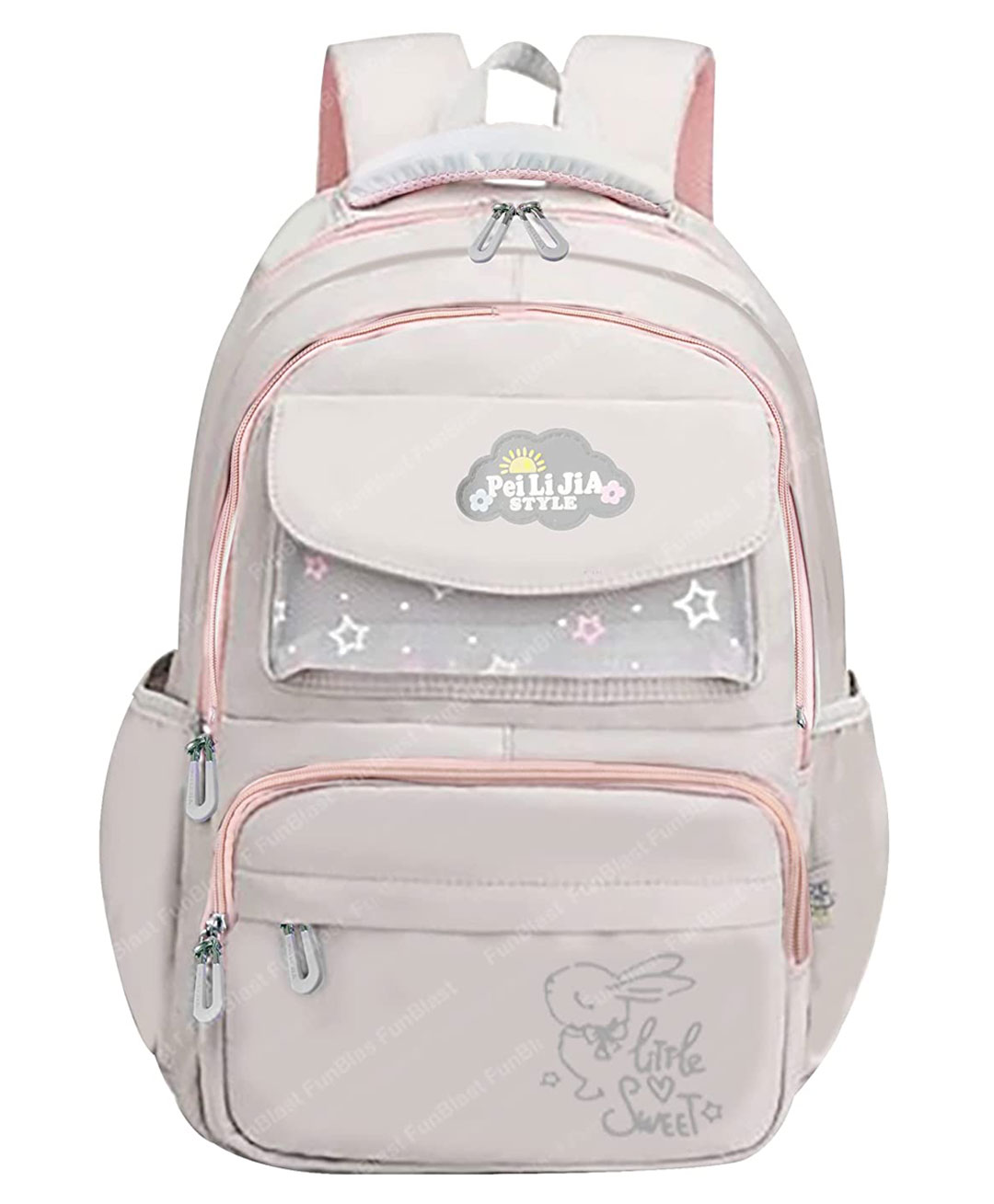 FunBlast Multipurpose School Bag Grey - 18 Inches-picture-42