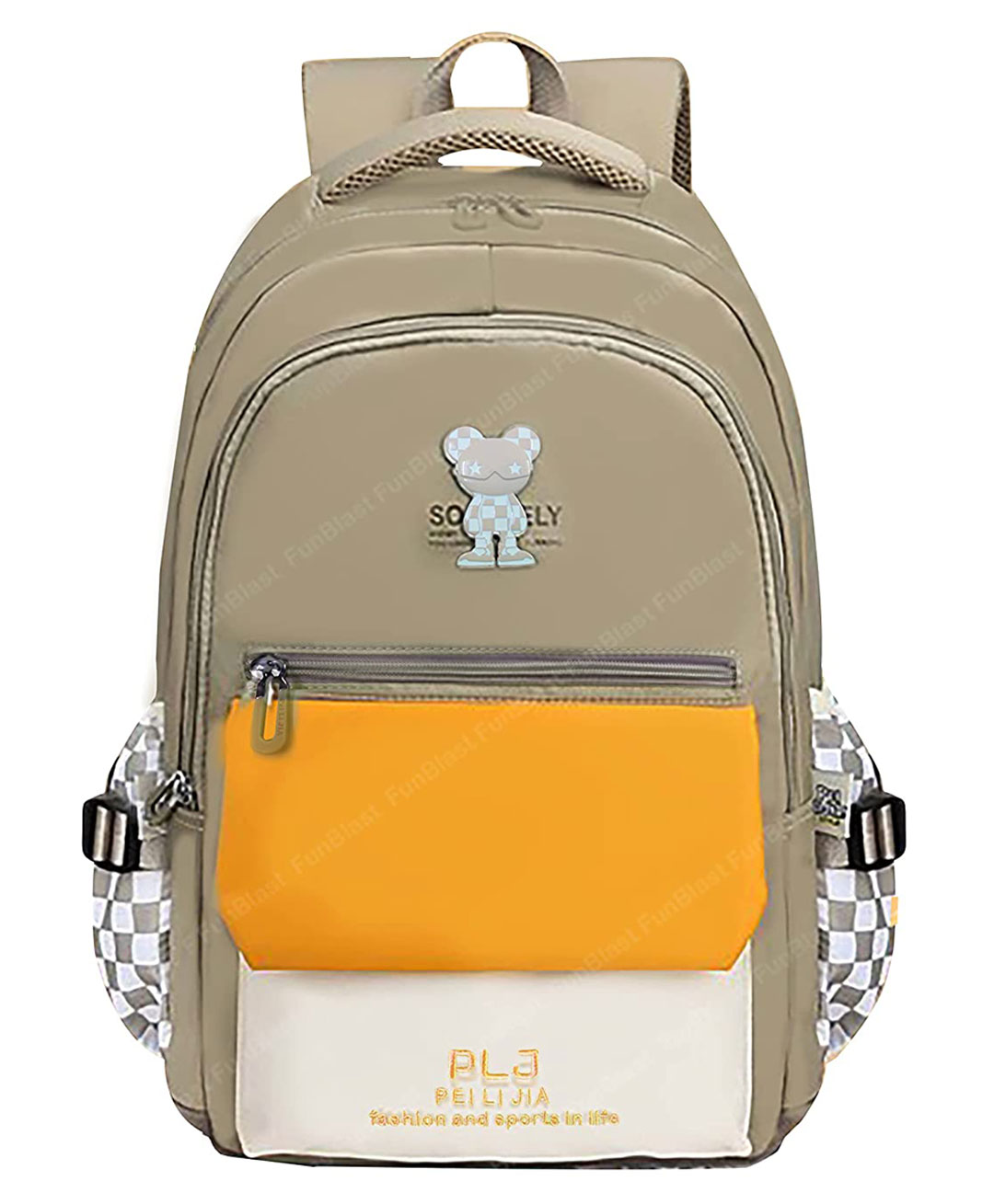 FunBlast Multipurpose School Bag Brown - 18 Inches-picture-34