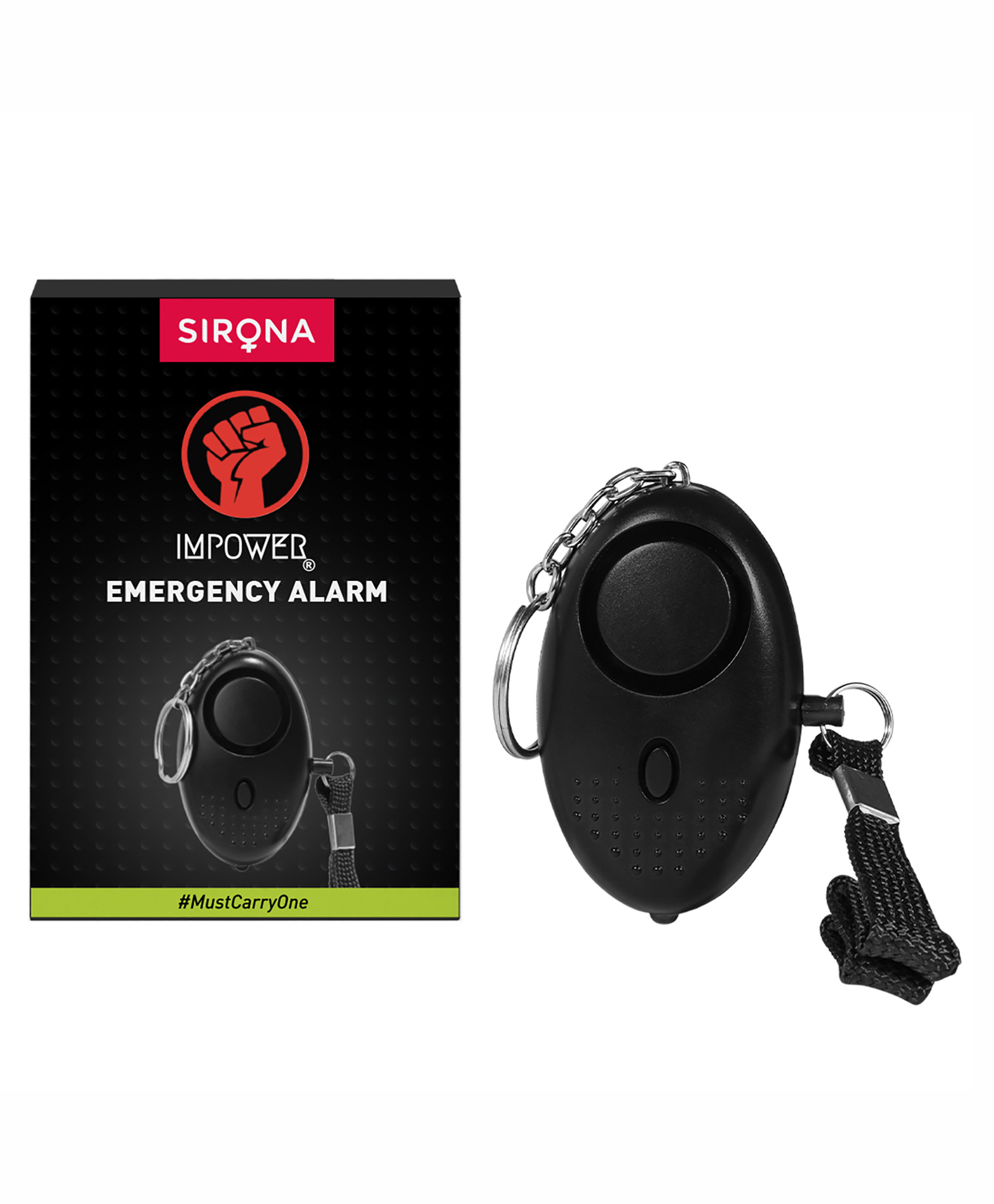 SIRONA Impower Emergency Personal Security Alarm - Black-image-2