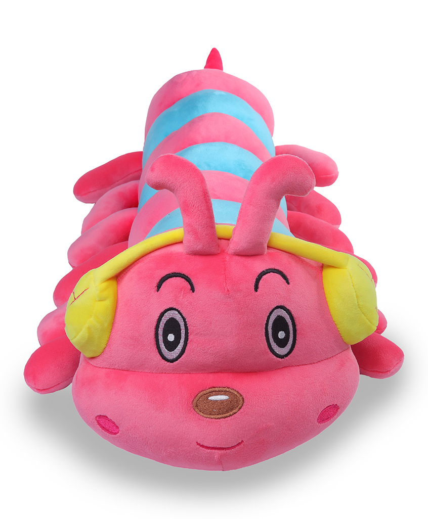 SANISHTH Super Soft Fabric Denny The Clever Catterpillar Toy Pink and Blue -Length 70 cm-image-47