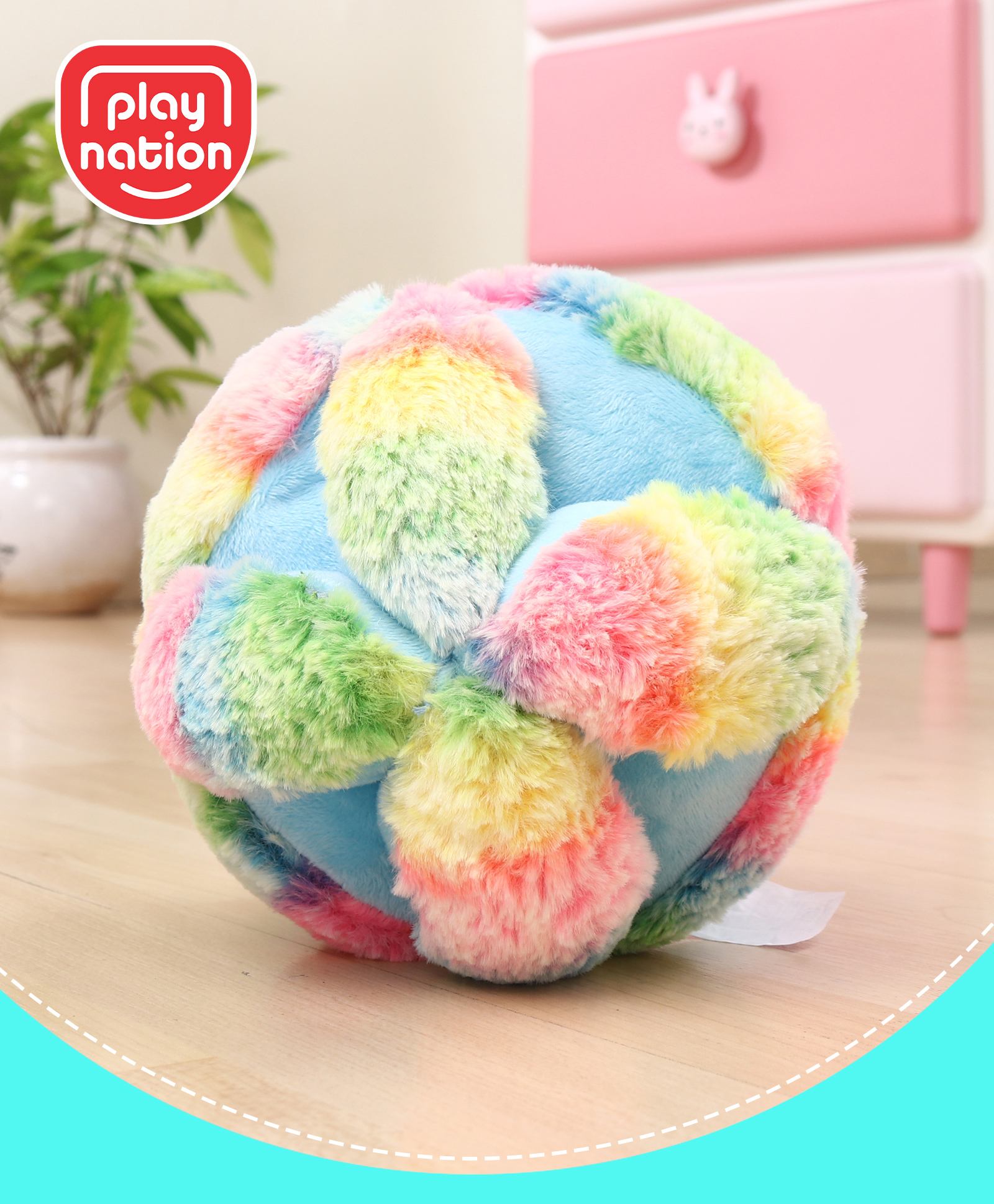 Play Nation Colorful Clutch Soft Rattle Ball - Multicolor-picture-38