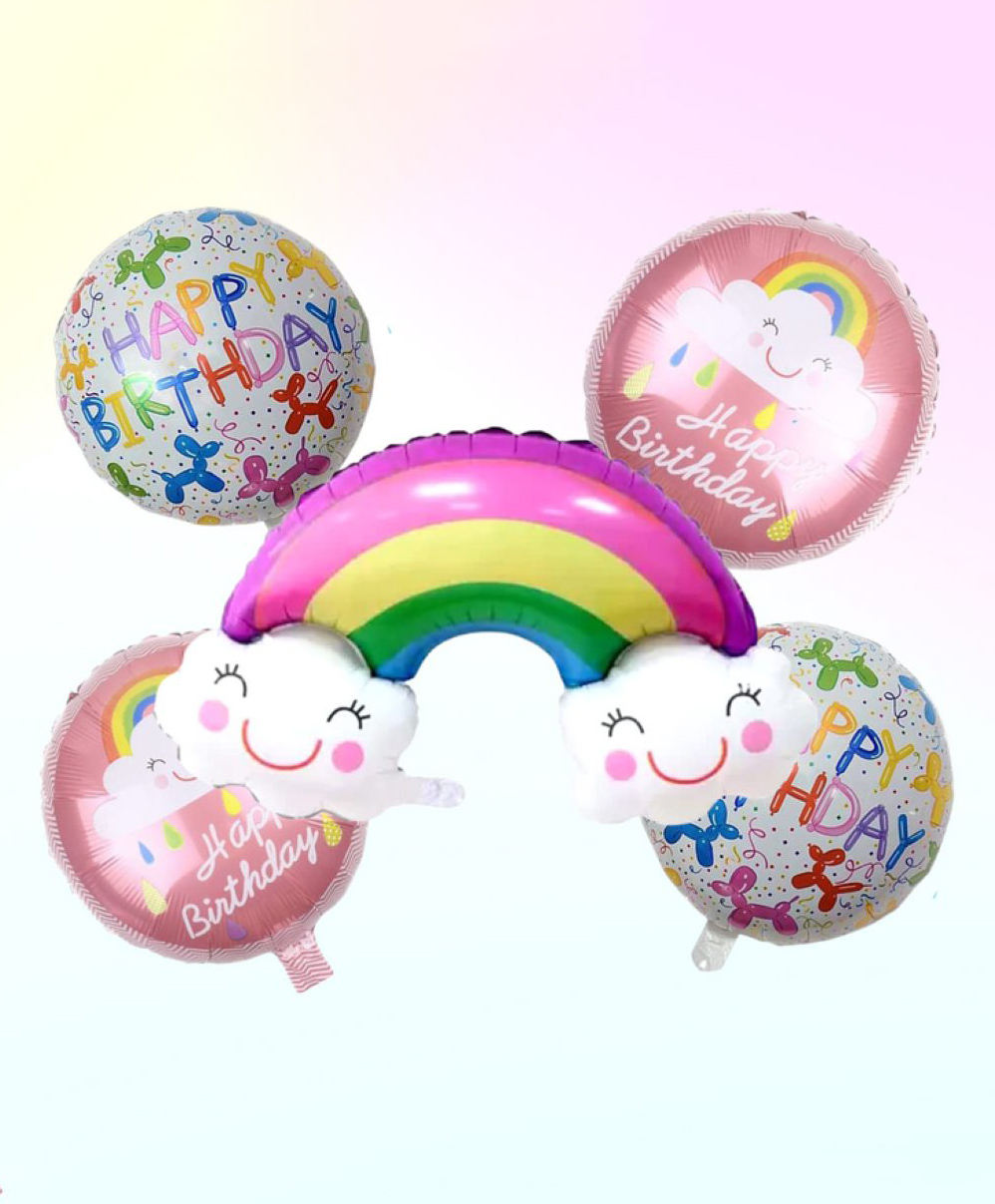 Puchku Happy Birthday Rainbow Foil Balloon - Pack of 5-image-44