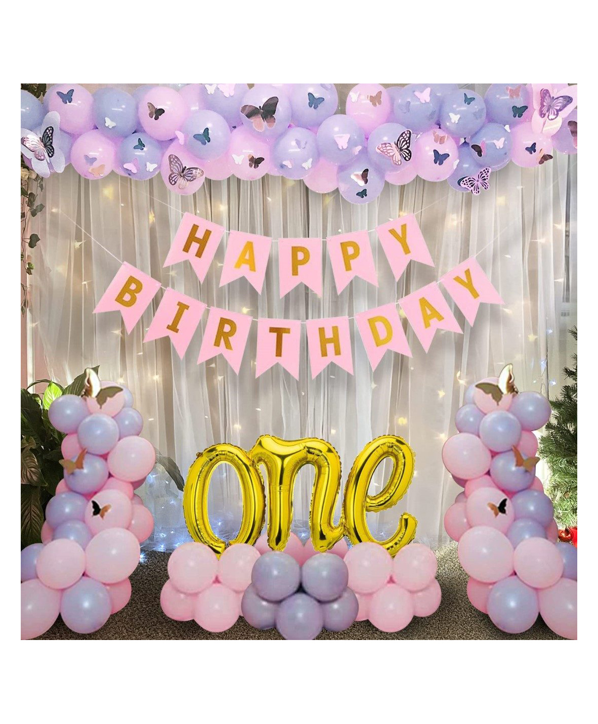 Puchku First Birthday Decorations Happy Birthday Decoration Kit - Pack of 69-image-26