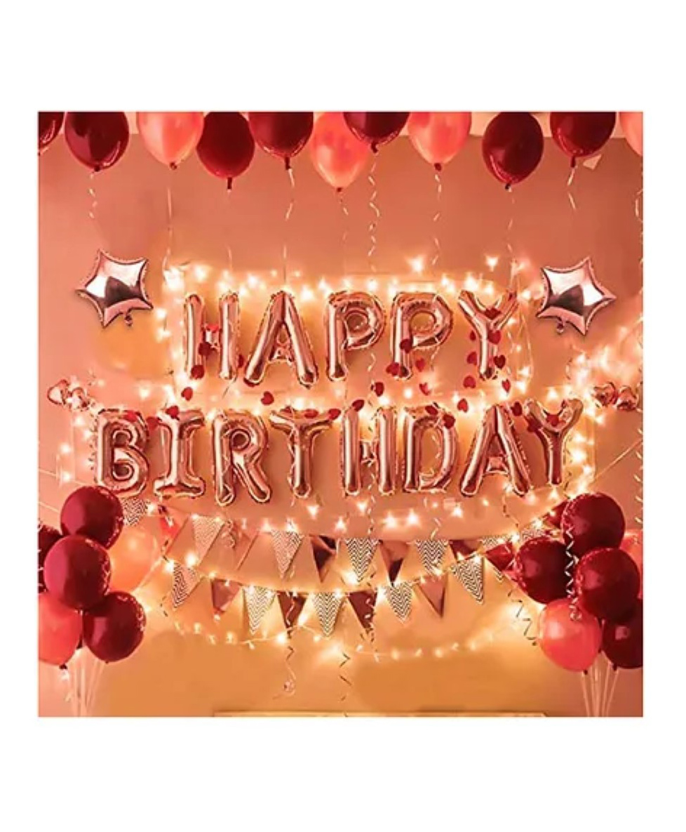 Puchku Rose Gold Birthday Combo set for girls - Pack Of 58-image-2
