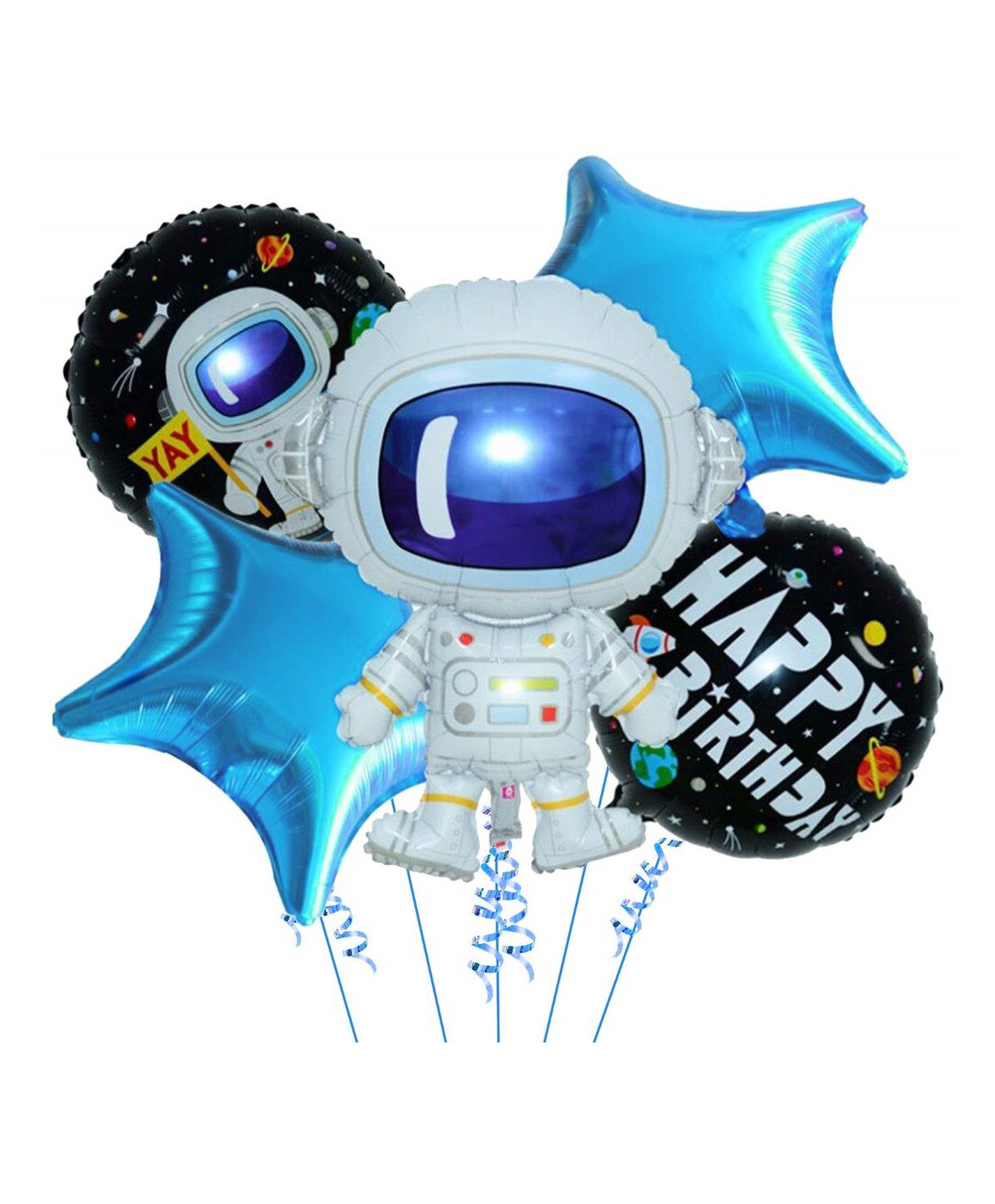 Puchku Astronaut Space Theme Foil Mylar Balloon Set For Birthday Decoration - Pack of 5-image-39