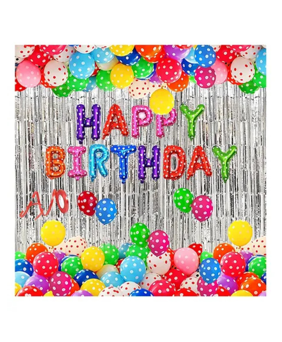 Puchku Happy Birthday Balloons Set Multicolour foil balloon - Pack of 33-image-27