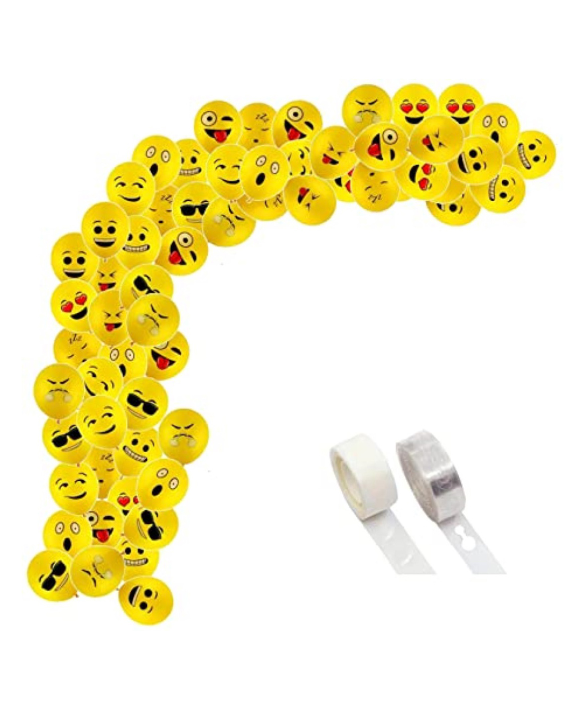Puchku Balloon Arch Decoration Kit Yellow Emoji - Pack Of 102-image-16