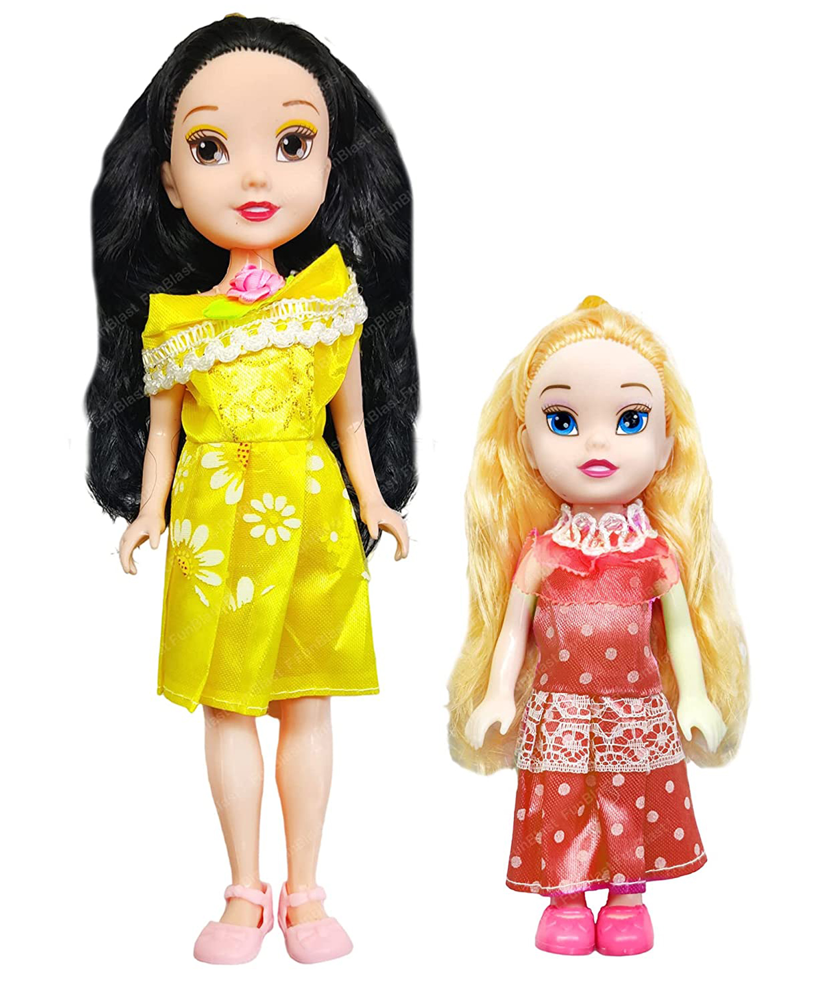 FunBlast Cute Realistic Dolls Toys for Kids  Pack of 2 - Height 24 cm (Dress Color May Vary)-image-18