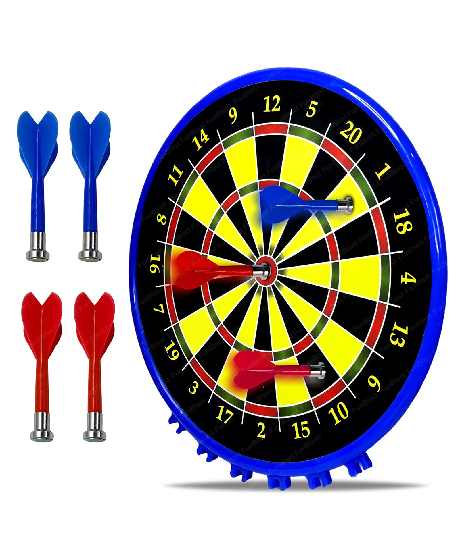 FunBlast Magnetic Score Dartboard Kit with 4 Darts - Multicolor-image-33