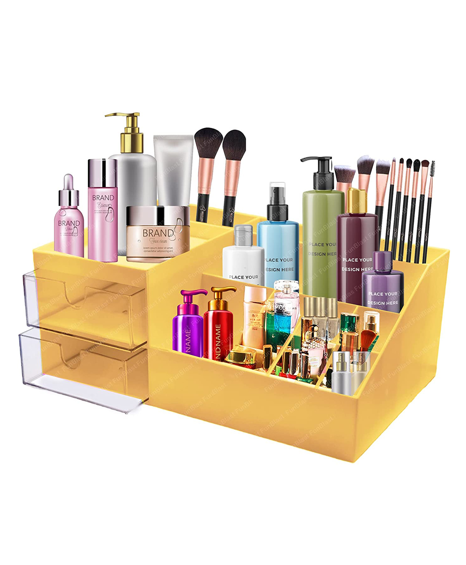 FunBlast Cosmetic Storage Box - Yellow-image-27