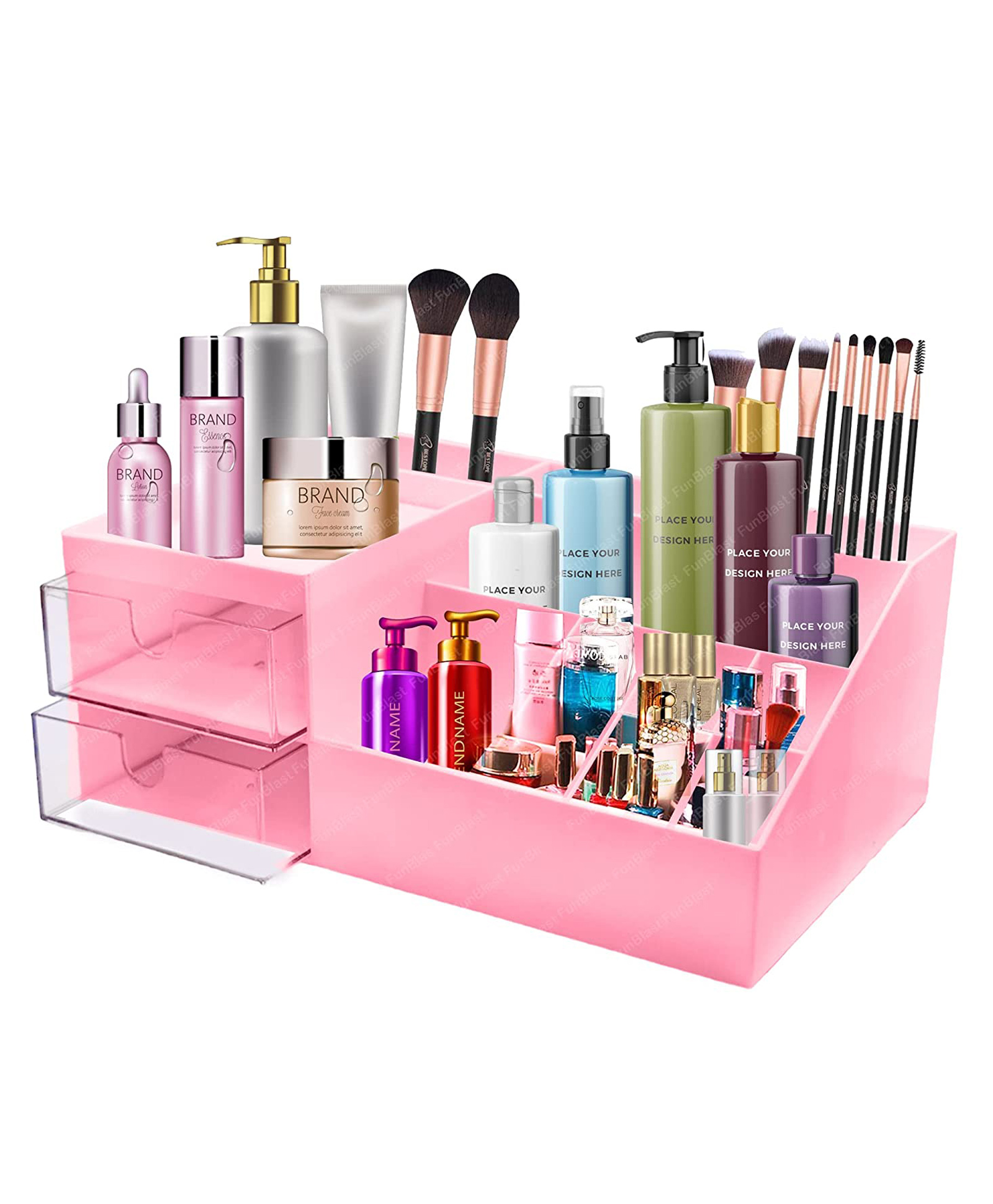 FunBlast Cosmetic Storage Box - Pink-image-39