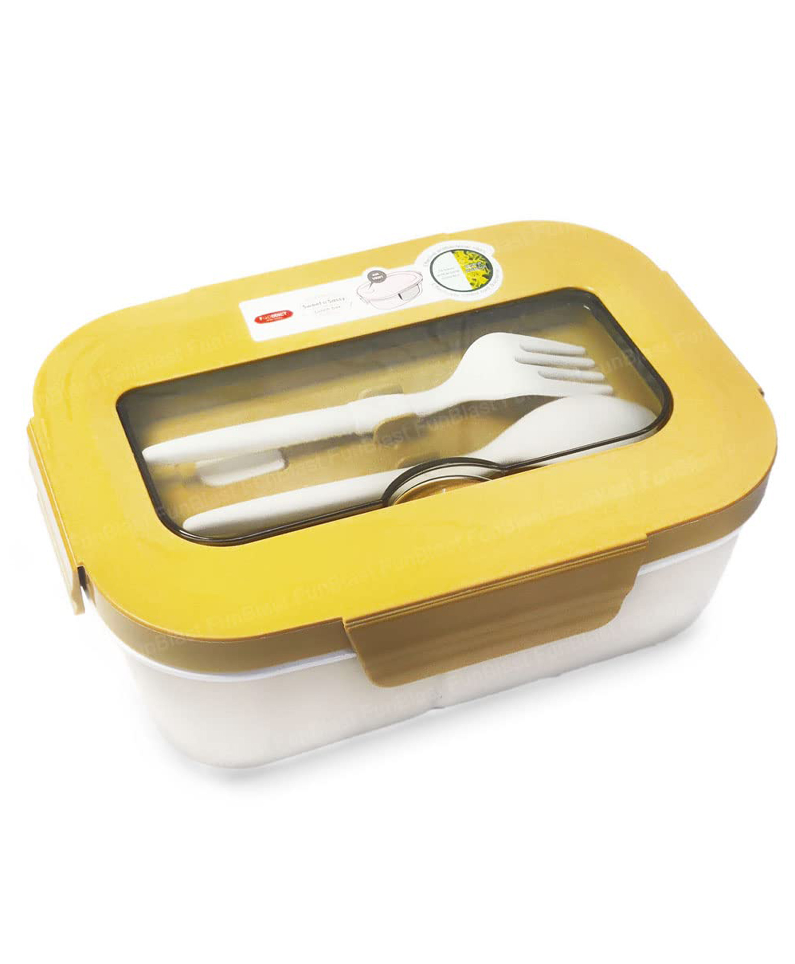 FunBlast 2 Compartment Lunch Box for School Kids  Yellow-picture-11