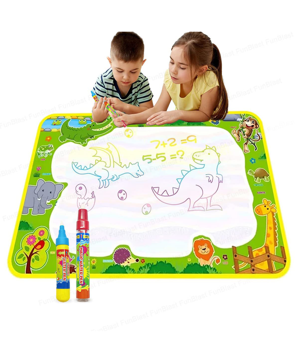 FunBlast Magic Water Drawing Mat with Rainbow Color Swatches - Multicolor-picture-23