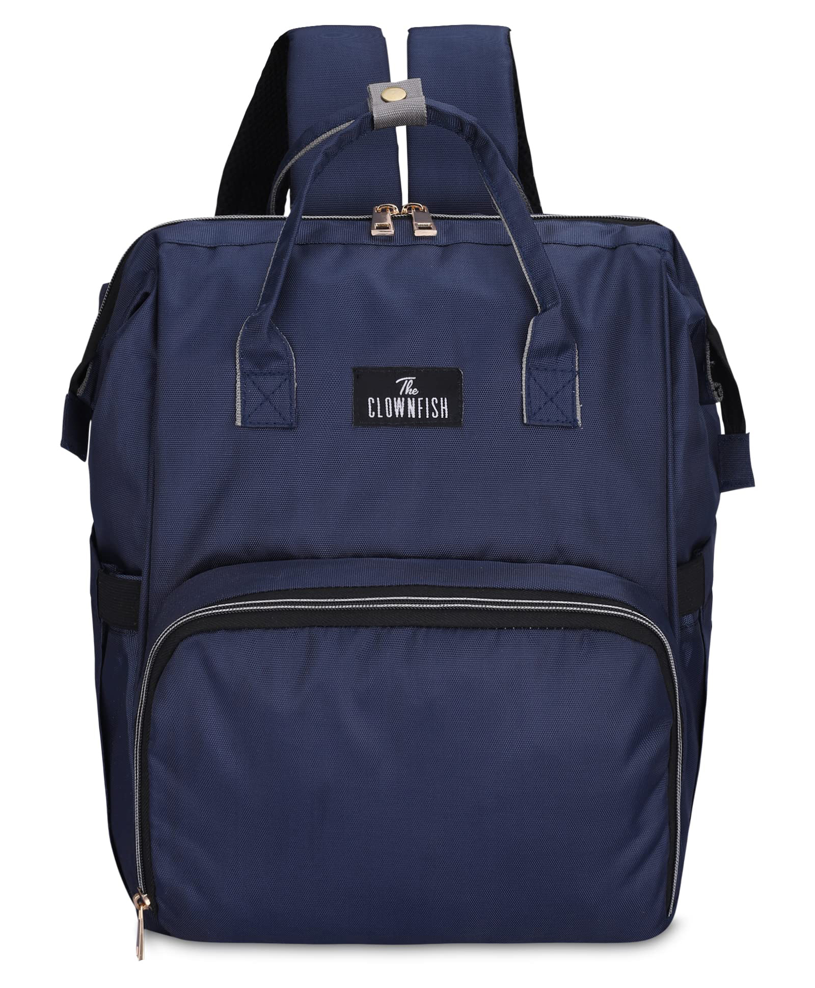 The Clownfish Diaper Dash Series Multipurpose Diaper Bag with Bottle Organizer & Tissues Dispensing Pocket - Navy Blue-picture-48
