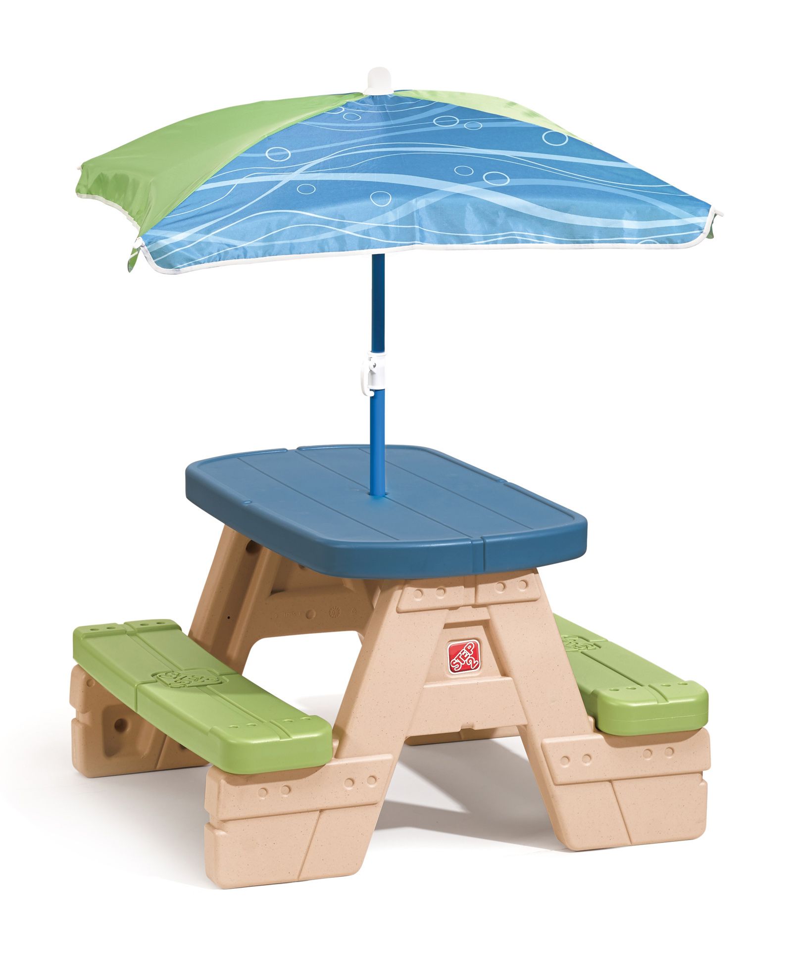 Step2 Sit & Play Picnic Table with Umbrella - Blue-picture-44