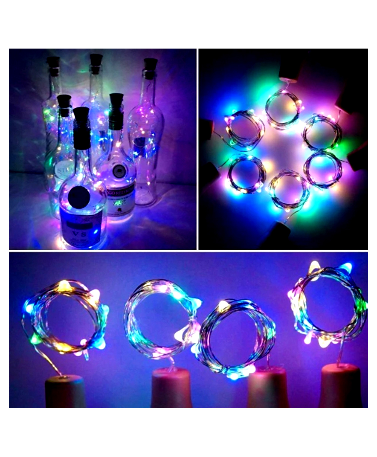 Shopperskart Cork Lights for Birthday Wall Decorations Pack of 3- Multicolor-image-36