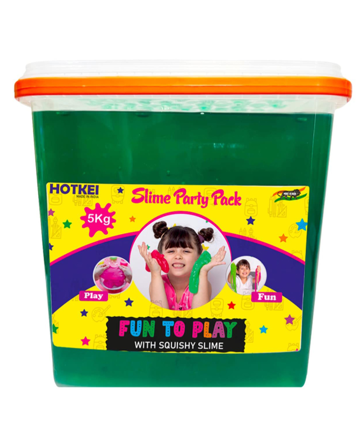HOTKEI Blue Fruit Scented DIY Magic Toy Slimy Slime Clay Gel Jelly Putty Set kit Toys for Boys Girls Kids Slime 1 Kg- Green-image-24