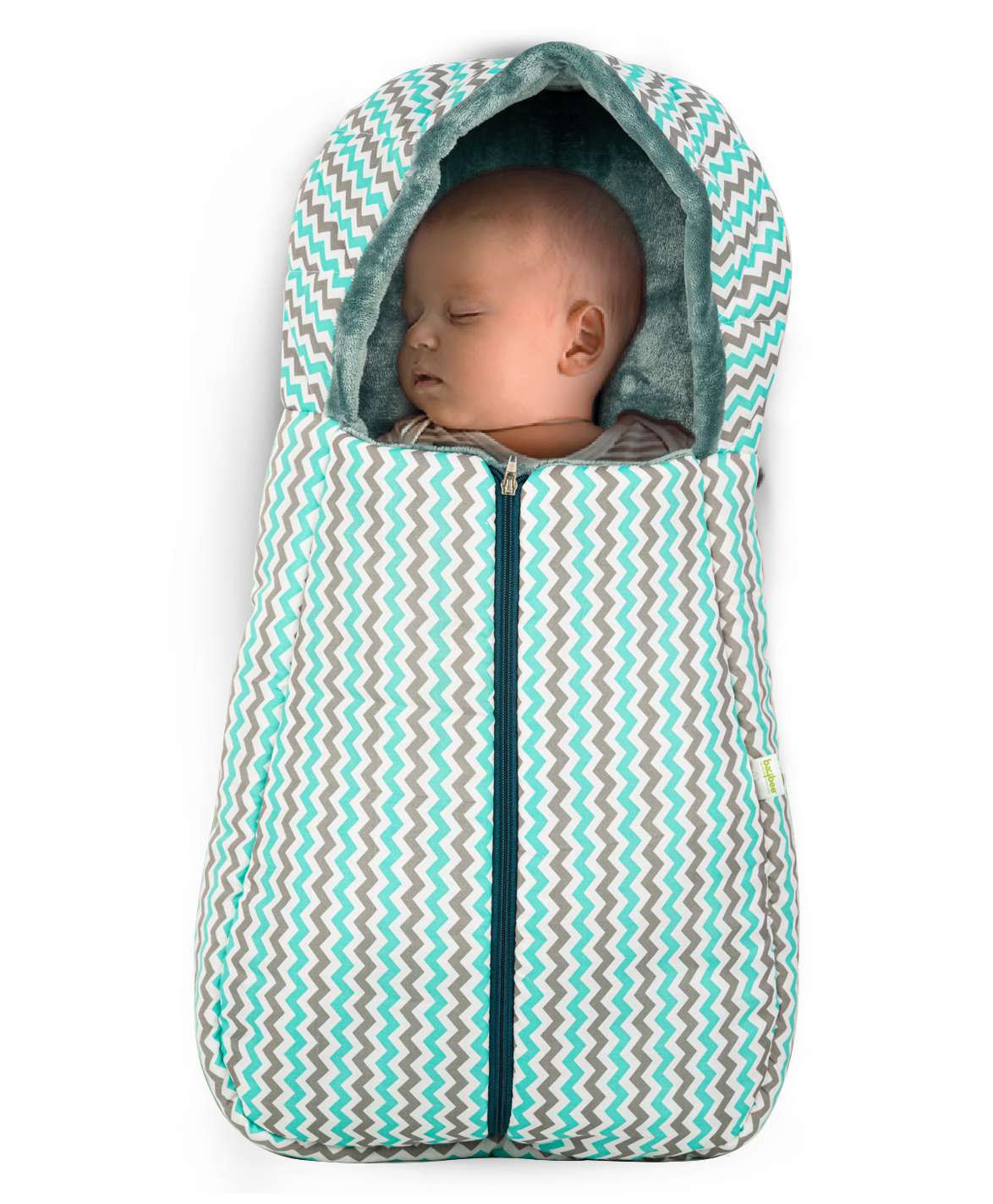 Baybee 3 in 1 Velvet Cotton Bed Cum Carry Bed Portable Sleeping Bag  - Green-picture-21