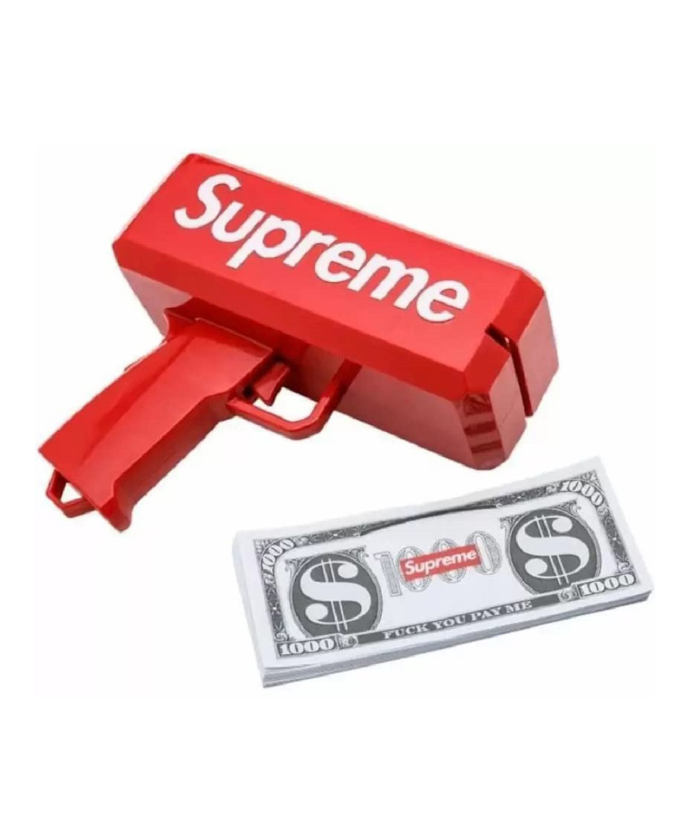 NIYAMAT Supreme Money Gun Cash Cannon for Wedding, Parties and Fun Includes Fake Dollars Money Gun - Red-picture-9