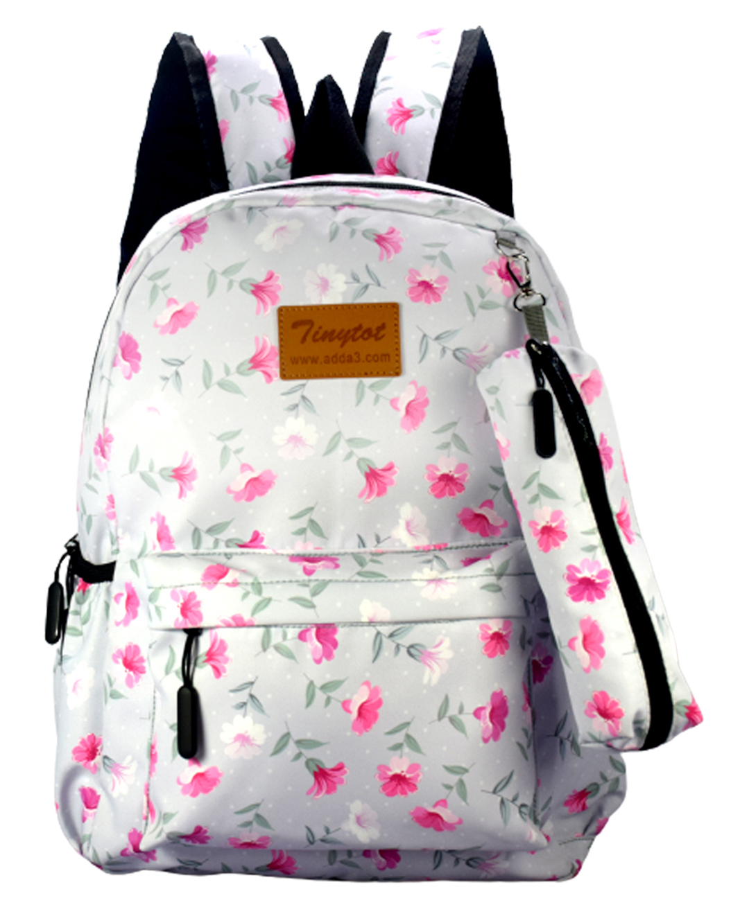 Tinytot 20 Litre Stylish & Trendy Water Resistant Hi Storage Backpack with Pencil Pouch Grey - Height 17 Inch-image-26