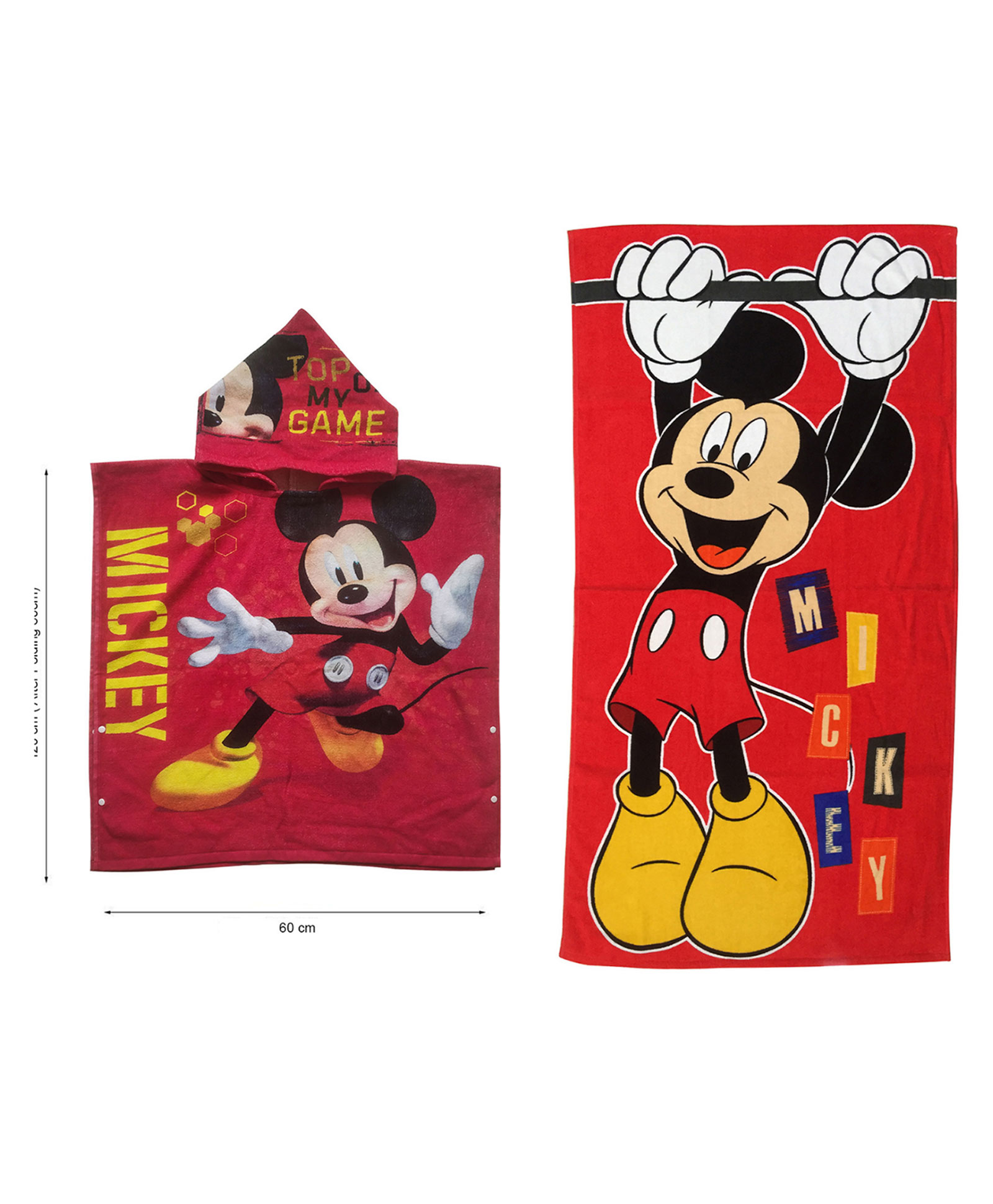 Athom Living Disney Mickey Mouse Kids Bath & Hooded Towel Combo 60x120 cm-image-7