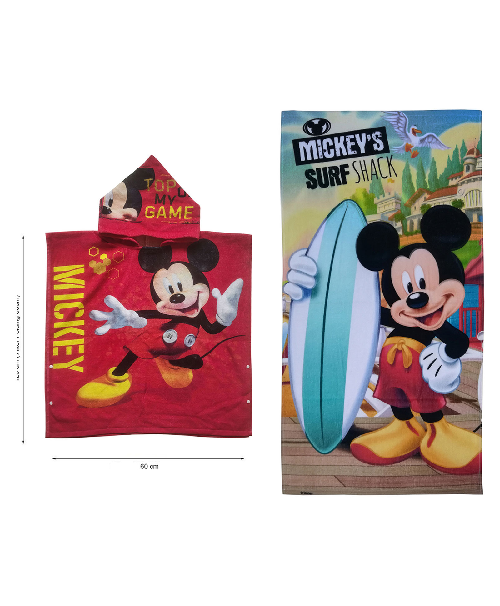 Athom Living Disney Mickey Mouse Kids Hooded & Bath Towel Combo 60x120 cm-picture-27