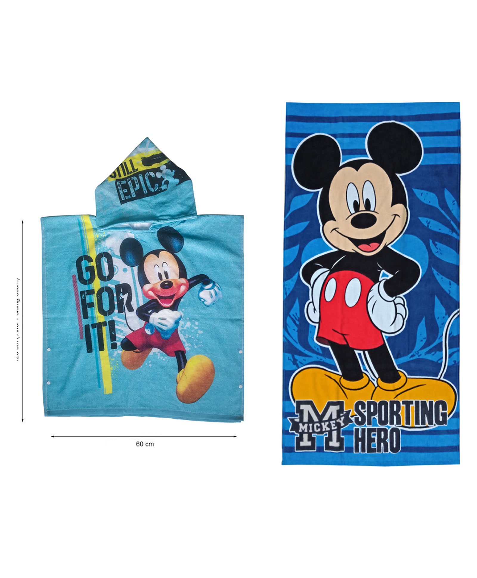 Athom Living Disney Mickey Mouse Kids Bath & Hooded Towel Combo 60x120 cm-picture-39