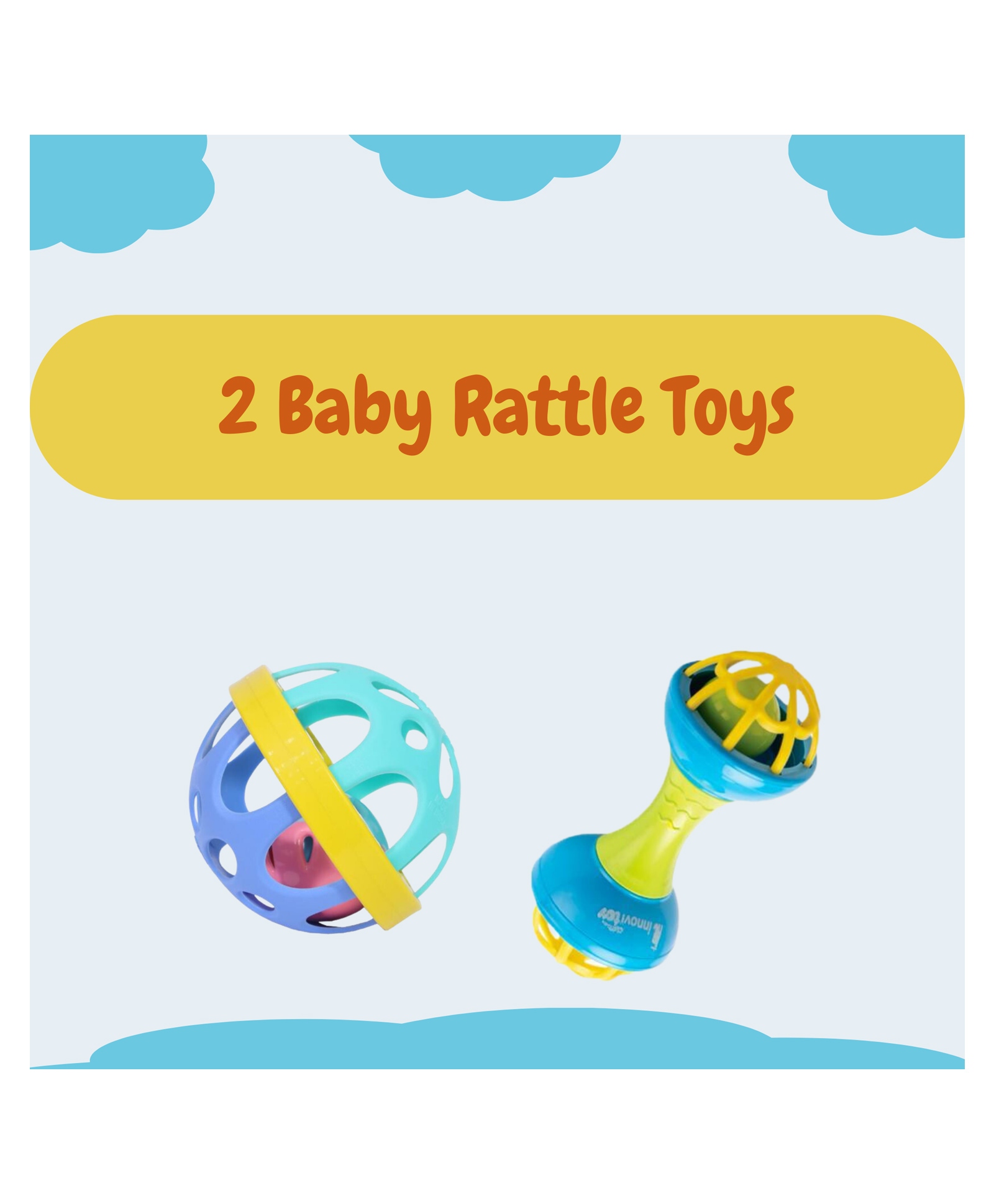 bitfeex Bit Feex Infant Toddler Rattle Toys for New Born Babies Pack of 2 - Multicolor-picture-39
