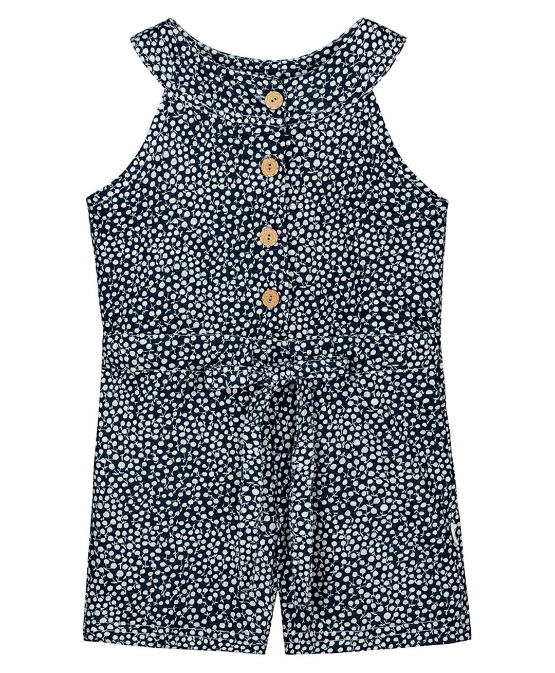 The Sandbox Clothing Co Sleeveless Halter Neck Floral Printed Jumpsuit - Navy Blue-picture-15