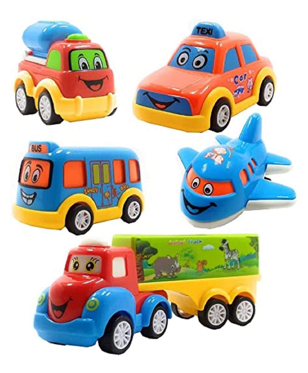 AKN TOYS Pull Back Vehicles Car Toy Set of 5 - Multicolour-image-16