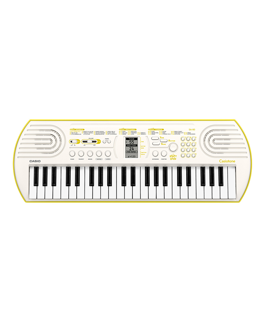 Casio Casiotone Mini SA 80 Keyboard for Kids 44 Mini Size Keys - White-image-10