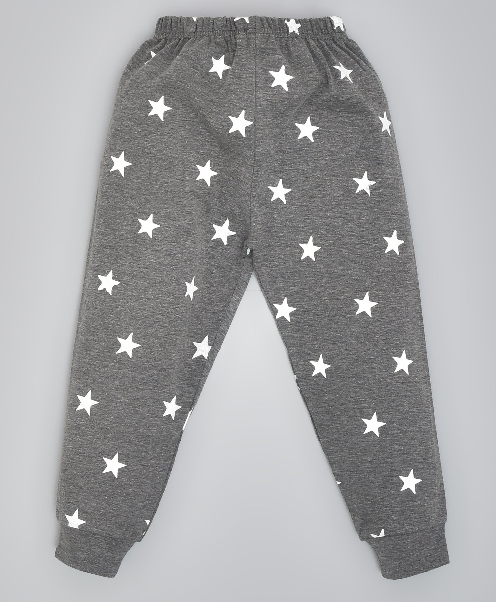 hrit Kiwi 100% Cotton All Over Star Printed Lounge Pant - Grey-picture-17