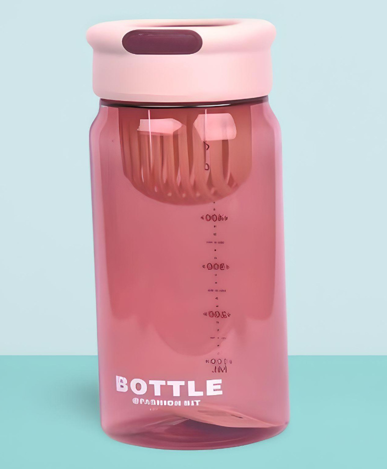 Mihar Essentials Fruit Infuser Sipper Water Bottle Pink - 650 ml-image-42