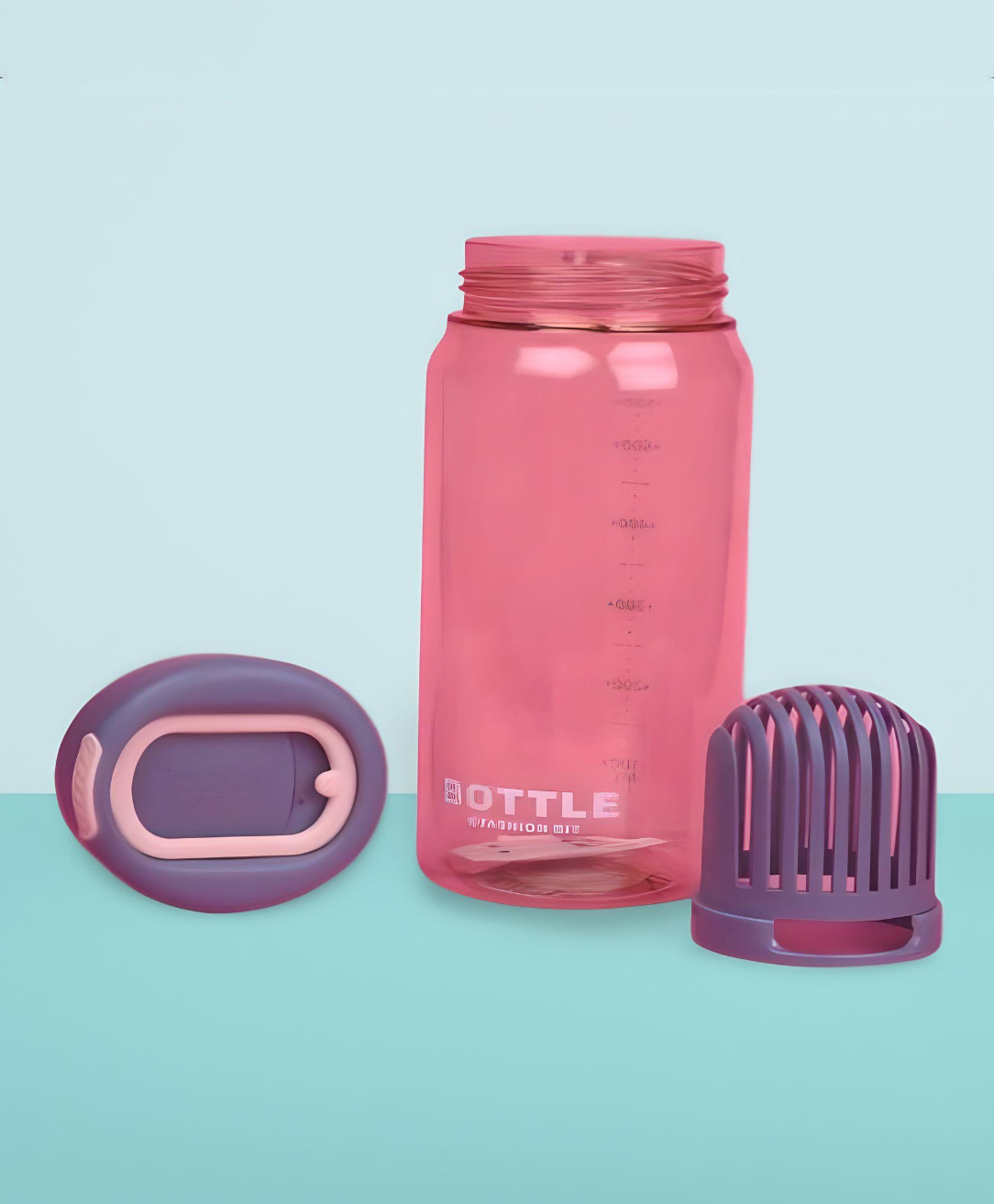 Mihar Essentials Fruit Infuser Sipper Water Bottle Grey - 650 ml-image-3