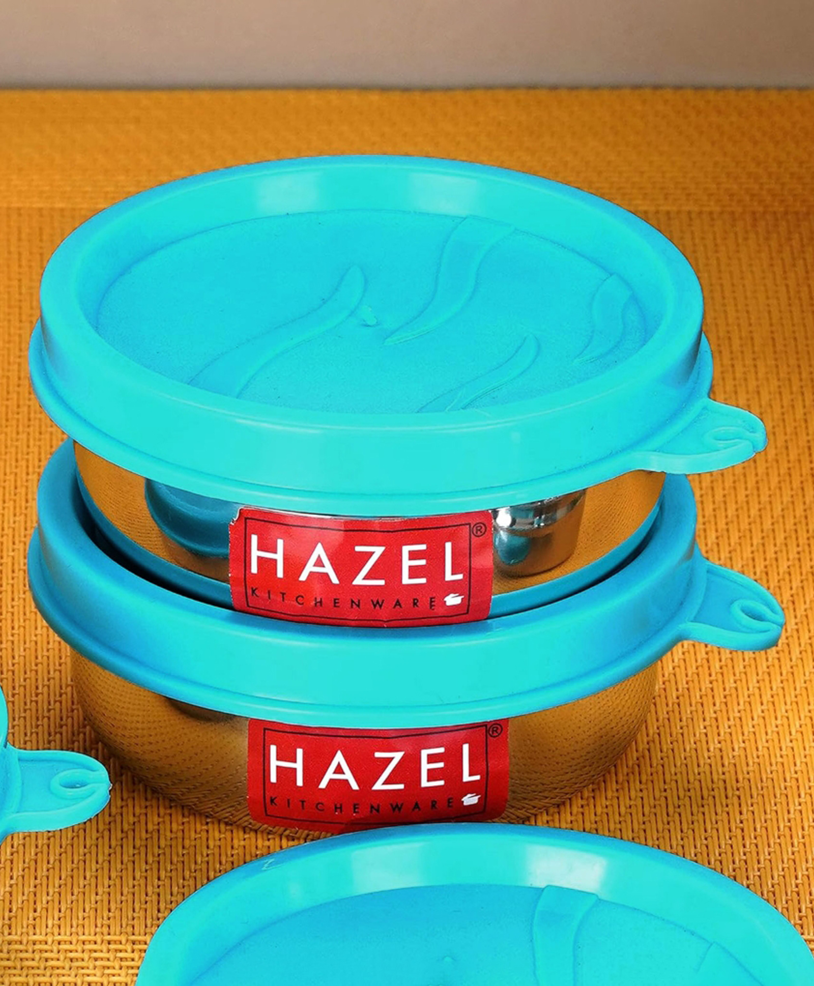 HAZEL Storage Containers for Kitchen Airtight Stainless Steel Lunch box Container for Storage Set of 2 150 ML Each - Silver-image-37