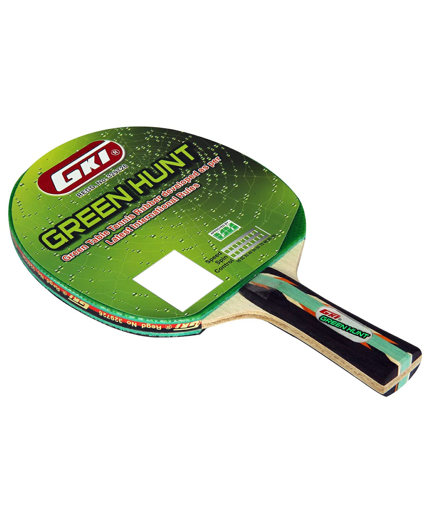 gki green hunt table tennis raquet- green