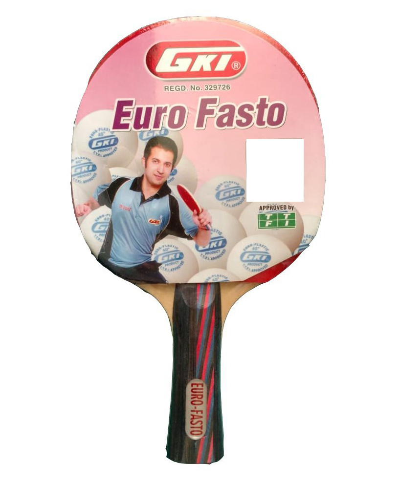 gki euro fasto table tennis racquet- multicolor