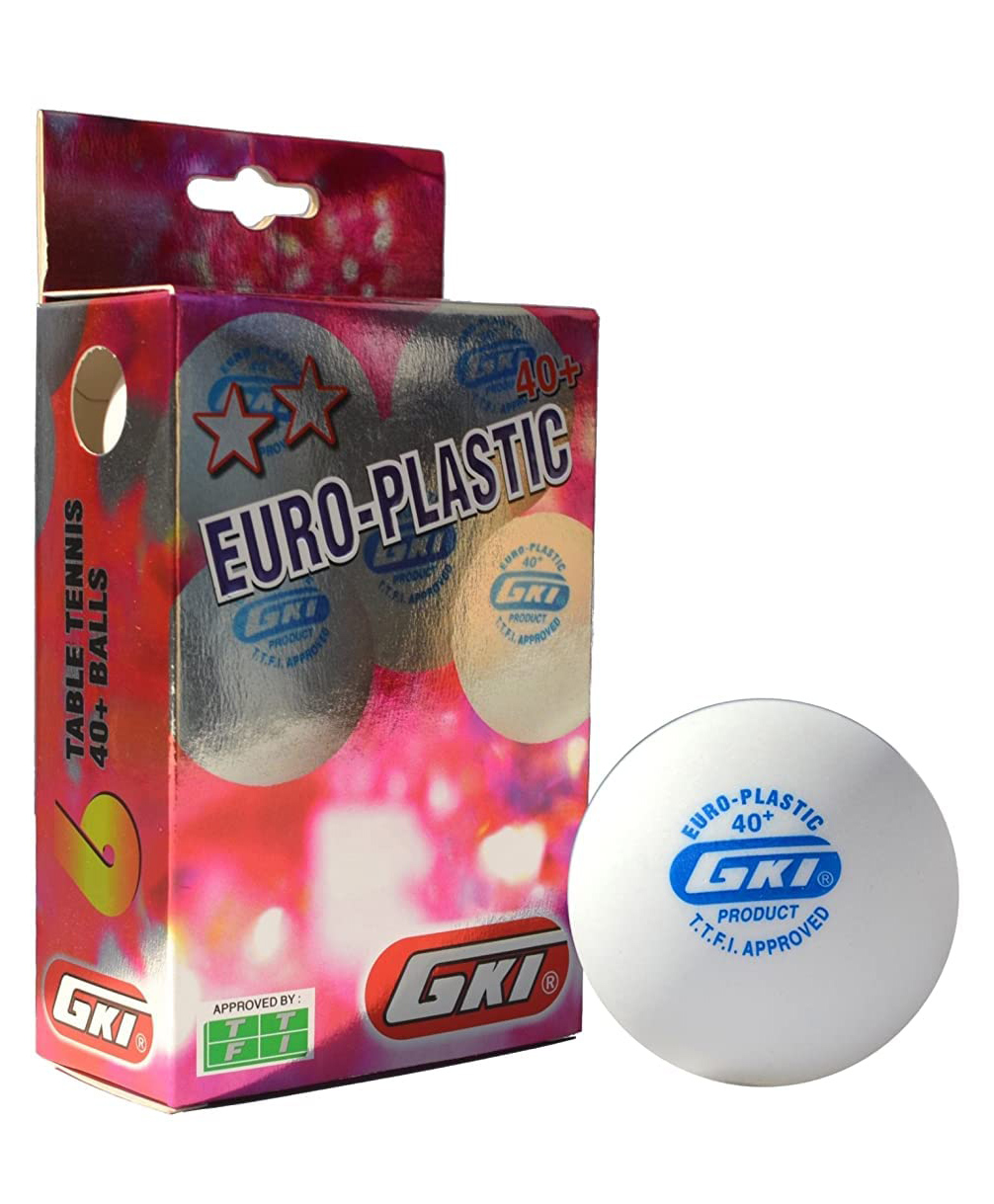 GKI Euro Plastic 40 Table Tennis Balls, Multicolour Pack of 6 Standard Size- White-image-17