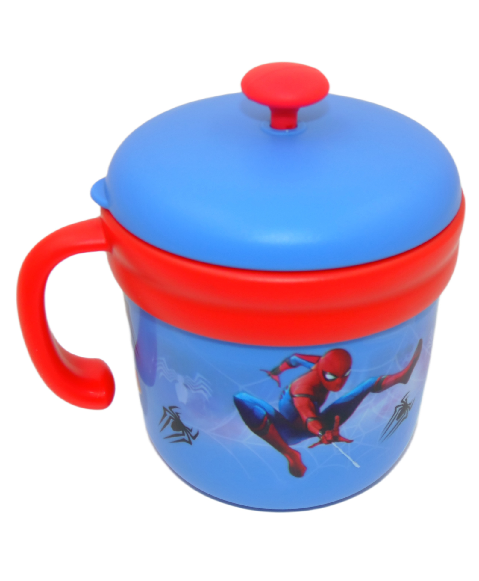 Sanjary Stainless Steel Double Walled Spiderman Milk Cup with Lid and Handle Red - 260 ml-image-31
