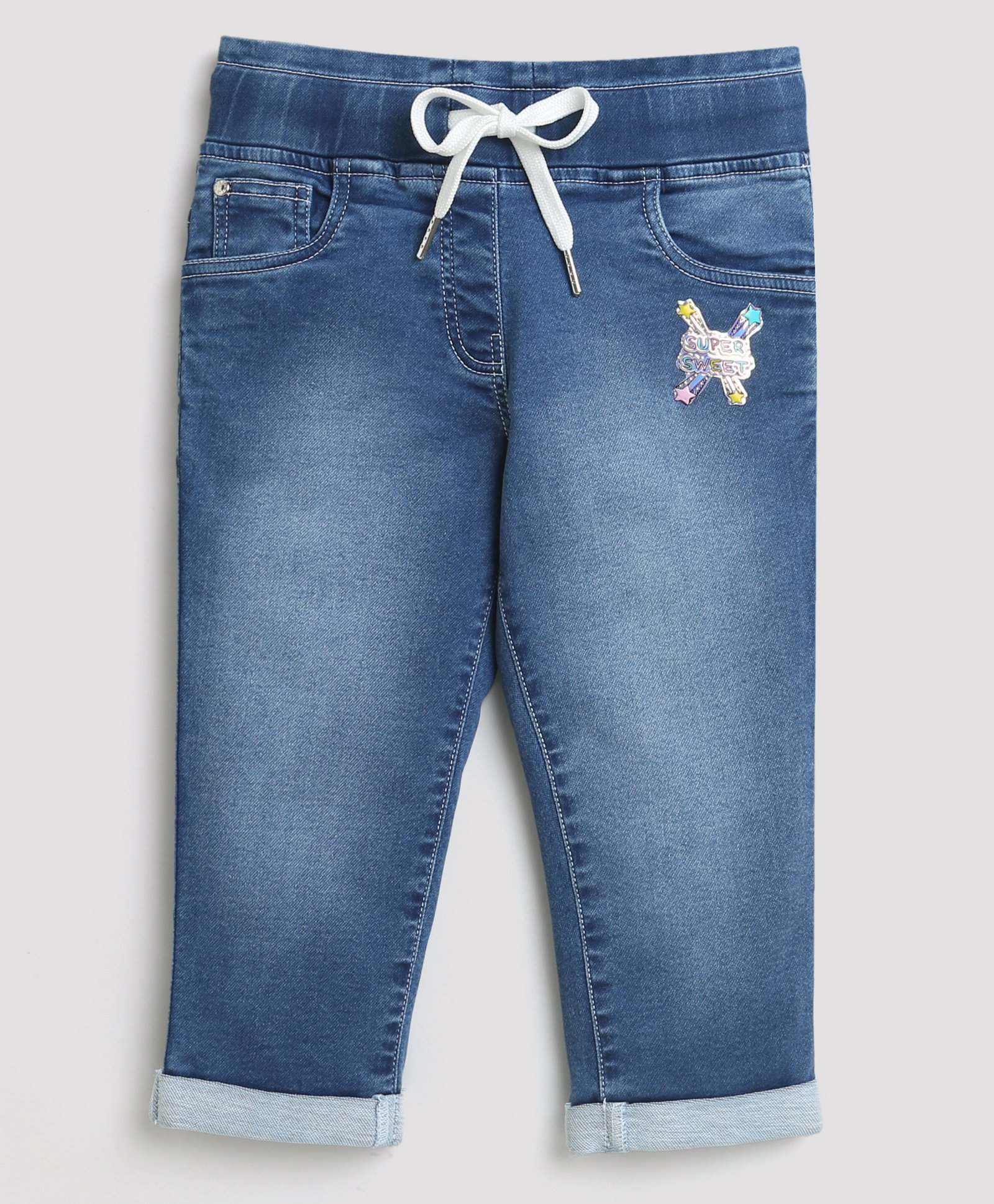 Tiny Girl Super Sweet Appliqued Pants - Blue-picture-10