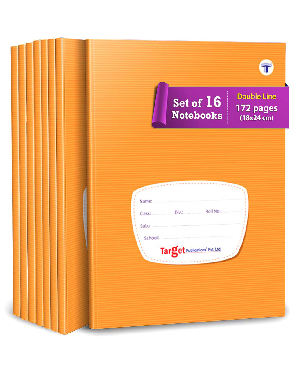 Target Publications Double Line Notebooks  Pack of 16 Books -  172 Pages Each-image-31